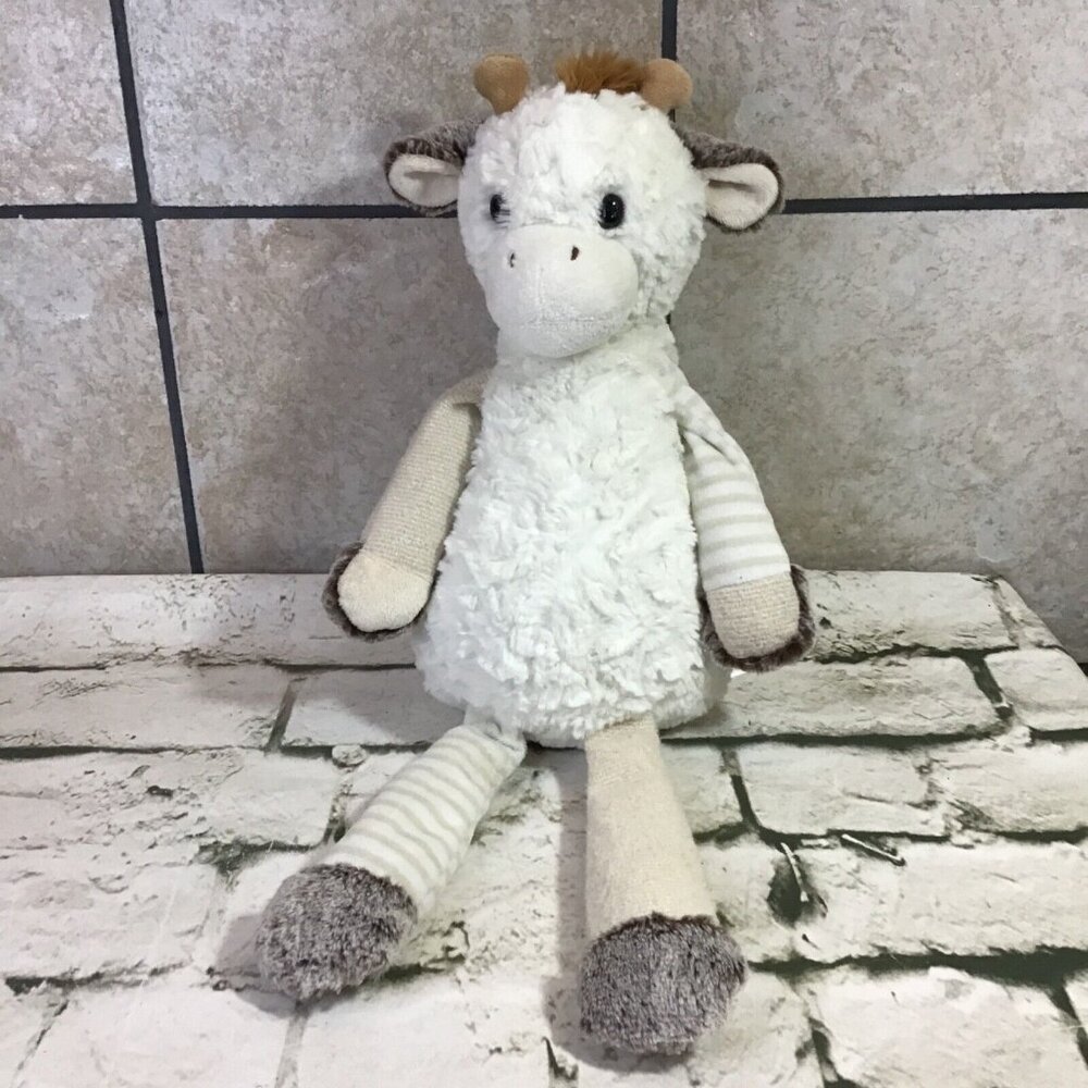 Purely‎ Luxe Giraffe Plush 19” White Striped Stuffed Animal Soft Lovey